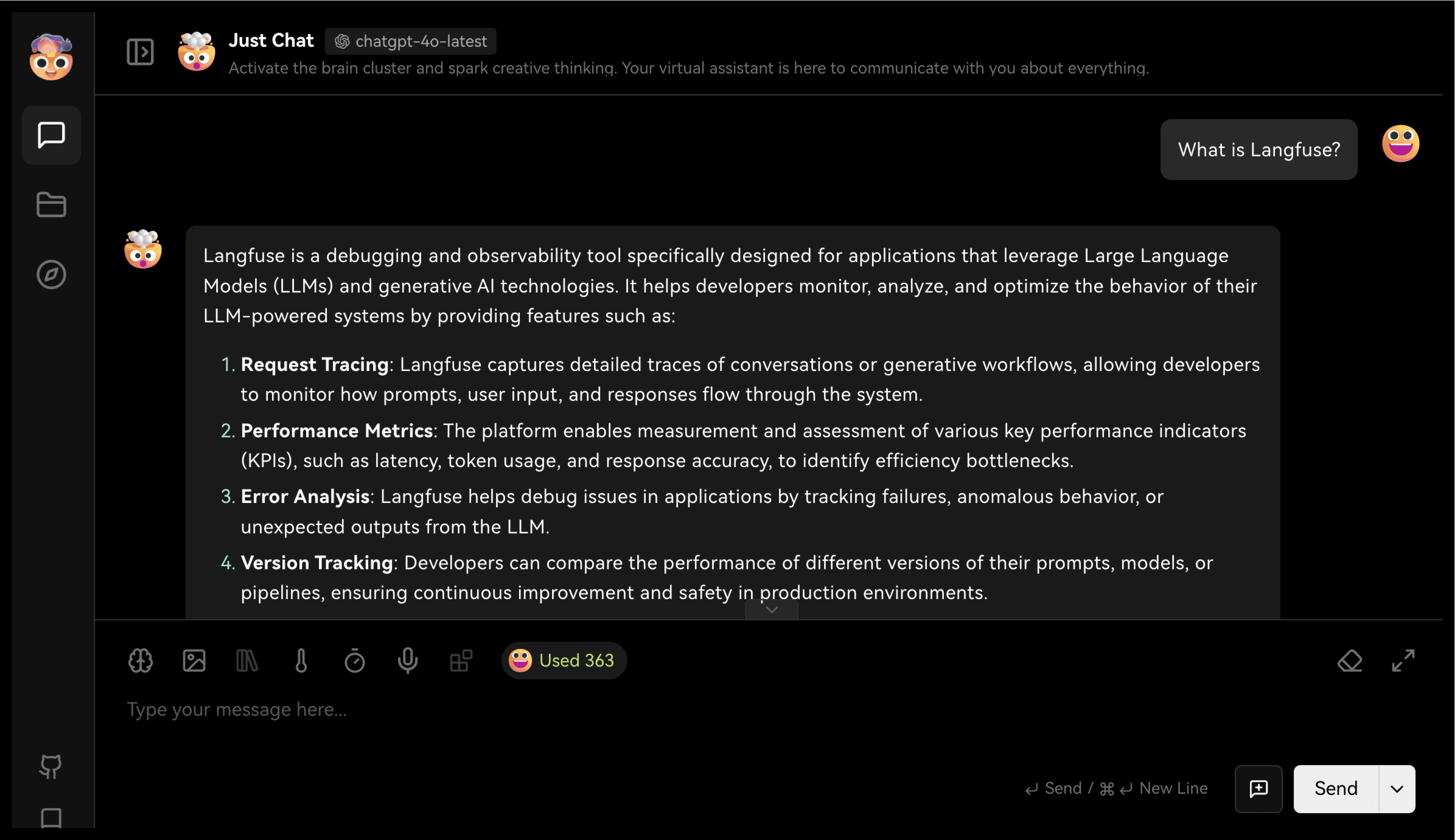 LobeChat conversation