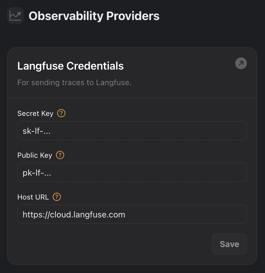 Vapi provider credentials